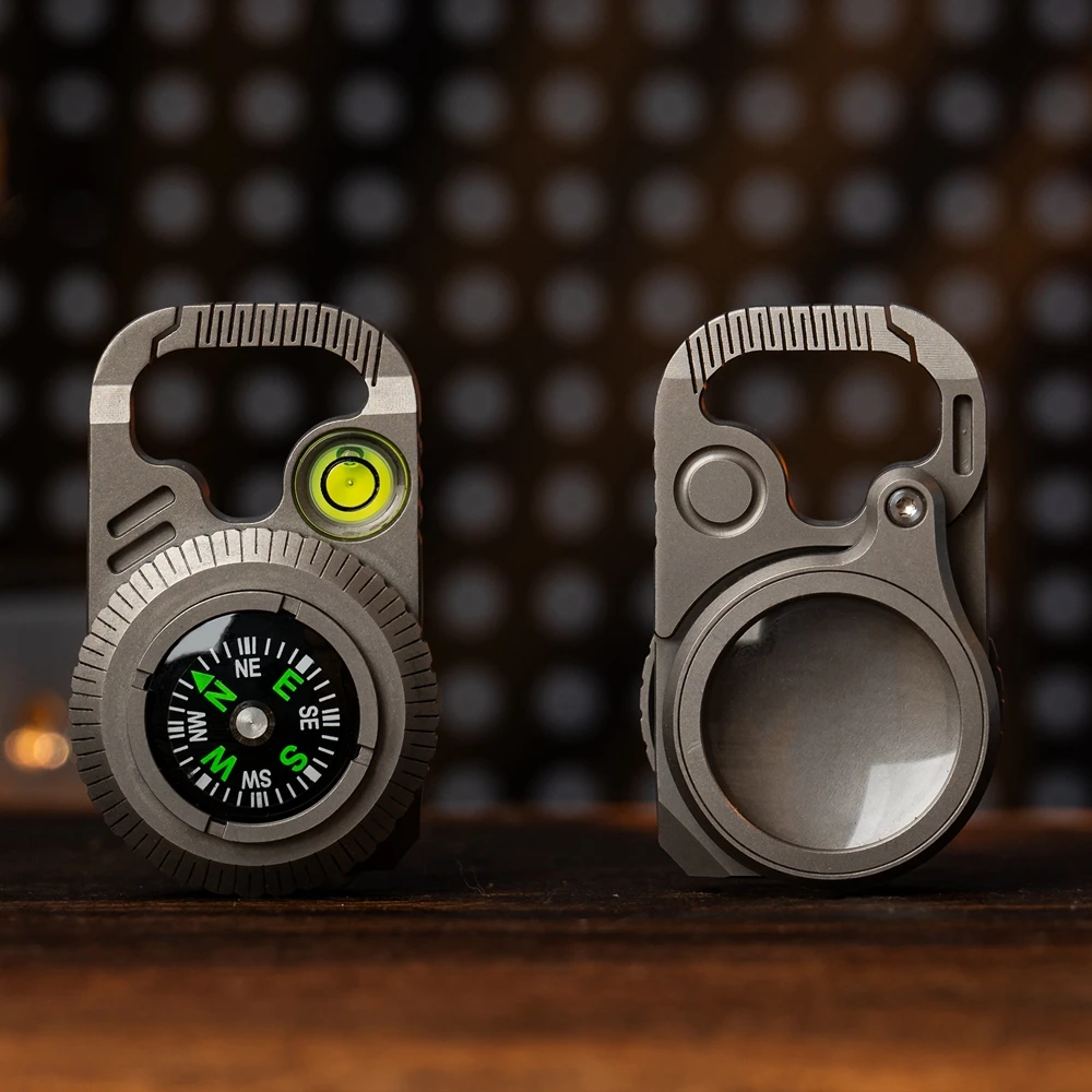 Boussole Titane EDC : Navigation Tactique & Niveau